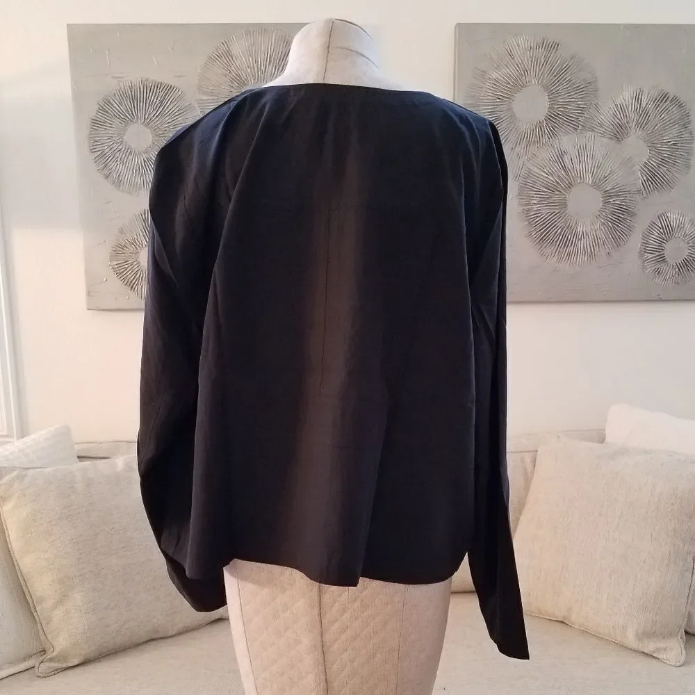 NEW Eileen Fisher Open Front Crop Jacket sz 1X - Picture 5 of 8